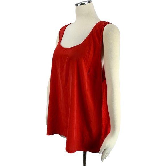 Lane Bryant 22 24 Blouse Tank Top Red Plus Size St - Picture 2 of 4